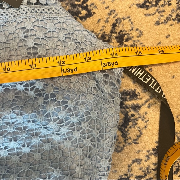 Rains dusty blue tiered eyelet body on dress - Picture 7 of 10